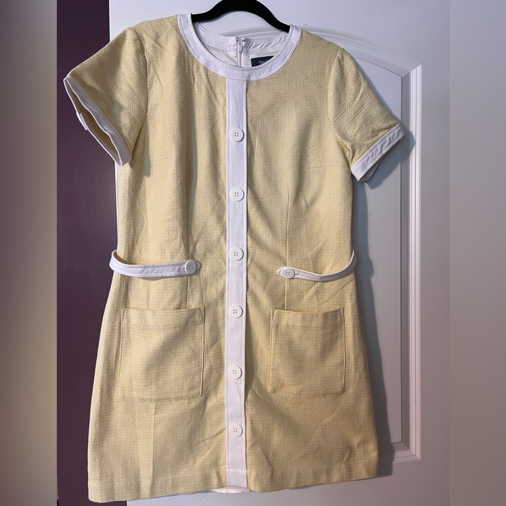 Modcloth Sunny Yellow Button-Up Dress